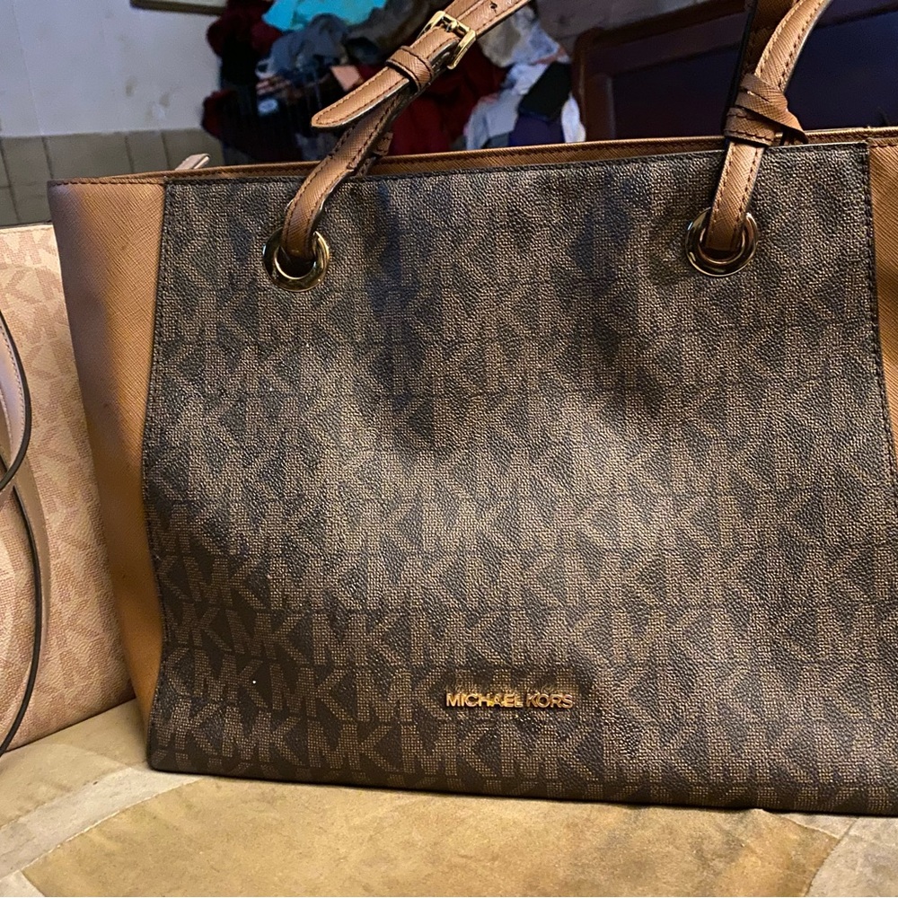 Michael Kors Signature Brown and Tan Tote